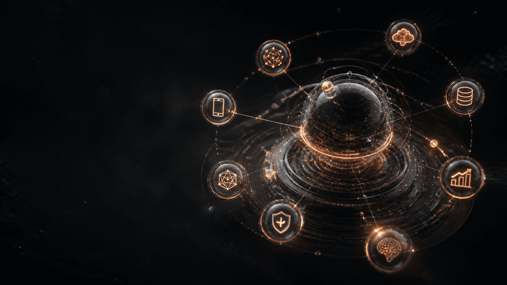 Abstract connected technology ecosystem